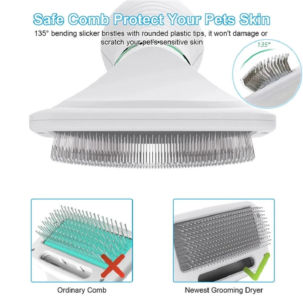 Pet Hair Dryer with Slicker Brush